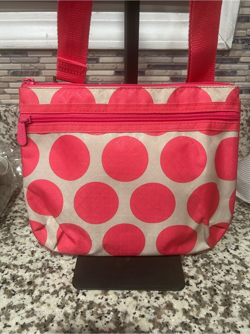 thirty-one Coral Dot Crossbody Bag